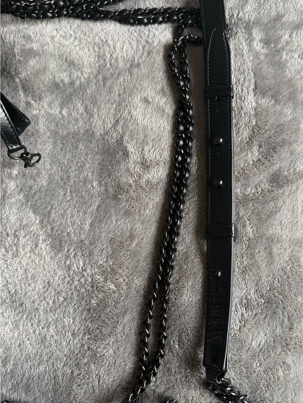CHANEL Black Quilted Hobo Bag with Leather Base medium size